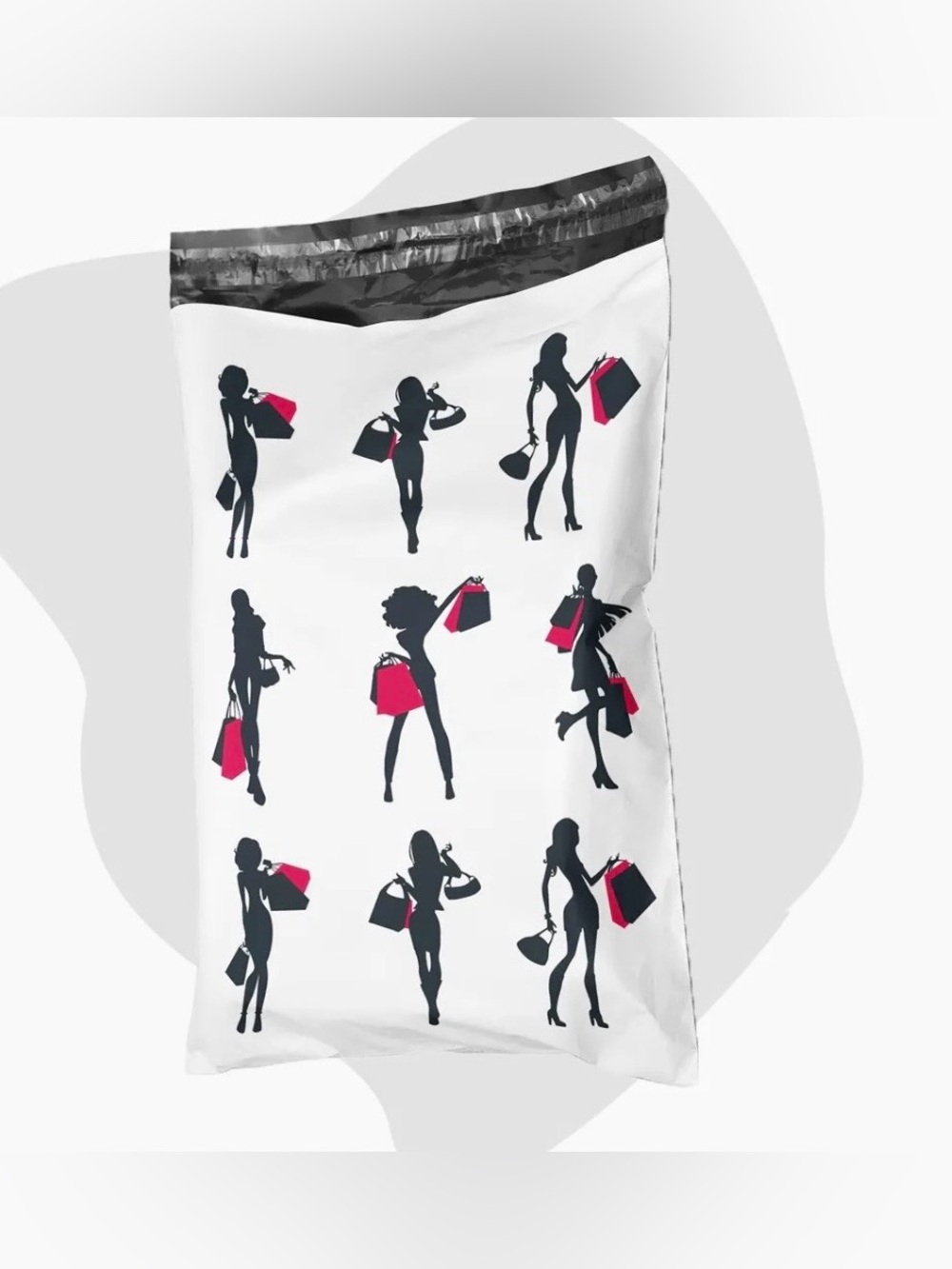 Poly Mailers Shopping Ladies Design - 10” x 13” - Set of 25